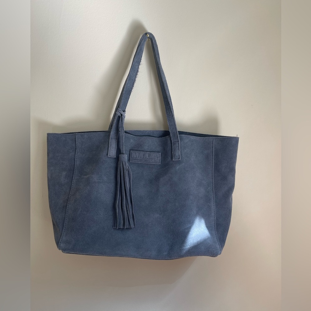 M.I.L.A Blue Suede shoulder Bag